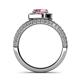 5 - Nora Pink Tourmaline and Diamond Halo Engagement Ring 