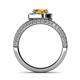 5 - Nora Citrine and Diamond Halo Engagement Ring 