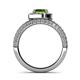 5 - Nora Peridot and Diamond Halo Engagement Ring 