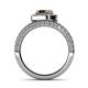 5 - Nora Smoky Quartz and Diamond Halo Engagement Ring 