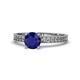 1 - Janina Classic Blue Sapphire Solitaire Engagement Ring 