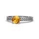 1 - Janina Classic Citrine Solitaire Engagement Ring 
