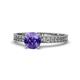 1 - Janina Classic Iolite Solitaire Engagement Ring 