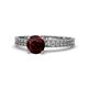 1 - Janina Classic Red Garnet Solitaire Engagement Ring 
