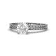 1 - Janina Classic White Sapphire Solitaire Engagement Ring 