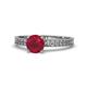 1 - Janina Classic Ruby Solitaire Engagement Ring 