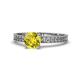 1 - Janina Classic Yellow Diamond Solitaire Engagement Ring 