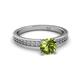 3 - Janina Classic Peridot Solitaire Engagement Ring 