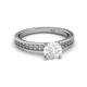 3 - Janina Classic White Sapphire Solitaire Engagement Ring 