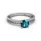 3 - Janina Classic London Blue Topaz Solitaire Engagement Ring 