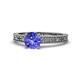 1 - Florian Classic 6.50 mm Round Tanzanite Solitaire Engagement Ring 