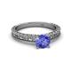 3 - Florian Classic 6.50 mm Round Tanzanite Solitaire Engagement Ring 