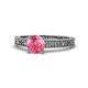 1 - Florian Classic 6.50 mm Round Pink Tourmaline Solitaire Engagement Ring 