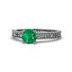 1 - Florian Classic 6.00 mm Round Emerald Solitaire Engagement Ring 