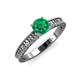 3 - Florian Classic 6.00 mm Round Emerald Solitaire Engagement Ring 