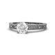 1 - Florian Classic 6.00 mm Round White Sapphire Solitaire Engagement Ring 