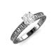 3 - Florian Classic 6.00 mm Round White Sapphire Solitaire Engagement Ring 