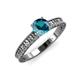 3 - Florian Classic 6.50 mm Round London Blue Topaz Solitaire Engagement Ring 