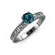 3 - Florian Classic 6.00 mm Round Blue Diamond Solitaire Engagement Ring 