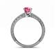 5 - Florian Classic 6.50 mm Round Pink Tourmaline Solitaire Engagement Ring 