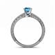 5 - Florian Classic 6.50 mm Round Blue Topaz Solitaire Engagement Ring 