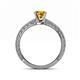 5 - Florian Classic 6.50 mm Round Citrine Solitaire Engagement Ring 