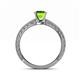 5 - Florian Classic 6.50 mm Round Peridot Solitaire Engagement Ring 