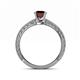 5 - Florian Classic 6.50 mm Round Red Garnet Solitaire Engagement Ring 