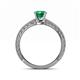 5 - Florian Classic 6.00 mm Round Emerald Solitaire Engagement Ring 