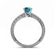 5 - Florian Classic 6.50 mm Round London Blue Topaz Solitaire Engagement Ring 