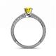 5 - Florian Classic 6.00 mm Round Yellow Diamond Solitaire Engagement Ring 