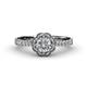 4 - Florus Diamond Halo Engagement Ring 