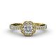 4 - Florus Diamond Halo Engagement Ring 