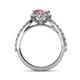 5 - Florus Pink Tourmaline and Diamond Halo Engagement Ring 