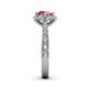 6 - Florus Pink Tourmaline and Diamond Halo Engagement Ring 