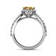 5 - Florus Citrine and Diamond Halo Engagement Ring 