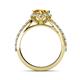 5 - Florus Citrine and Diamond Halo Engagement Ring 