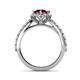 5 - Florus Ruby and Diamond Halo Engagement Ring 