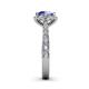 6 - Florus Tanzanite and Diamond Halo Engagement Ring 