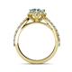 5 - Florus Aquamarine and Diamond Halo Engagement Ring 