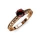 3 - Rachel Classic 6.50 mm Round Red Garnet Solitaire Engagement Ring 