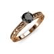 3 - Rachel Classic 6.00 mm Round Black Diamond Solitaire Engagement Ring 