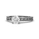 1 - Rachel Classic 6.00 mm Round White Sapphire Solitaire Engagement Ring 