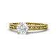 1 - Rachel Classic 6.00 mm Round White Sapphire Solitaire Engagement Ring 