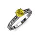 3 - Rachel Classic 6.00 mm Round Yellow Diamond Solitaire Engagement Ring 