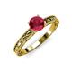 3 - Rachel Classic 6.00 mm Round Ruby Solitaire Engagement Ring 