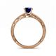 5 - Rachel Classic 6.00 mm Round Blue Sapphire Solitaire Engagement Ring 