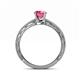 5 - Rachel Classic 6.50 mm Round Pink Tourmaline Solitaire Engagement Ring 