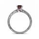 5 - Rachel Classic 6.50 mm Round Red Garnet Solitaire Engagement Ring 