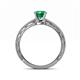 5 - Rachel Classic 6.00 mm Round Emerald Solitaire Engagement Ring 